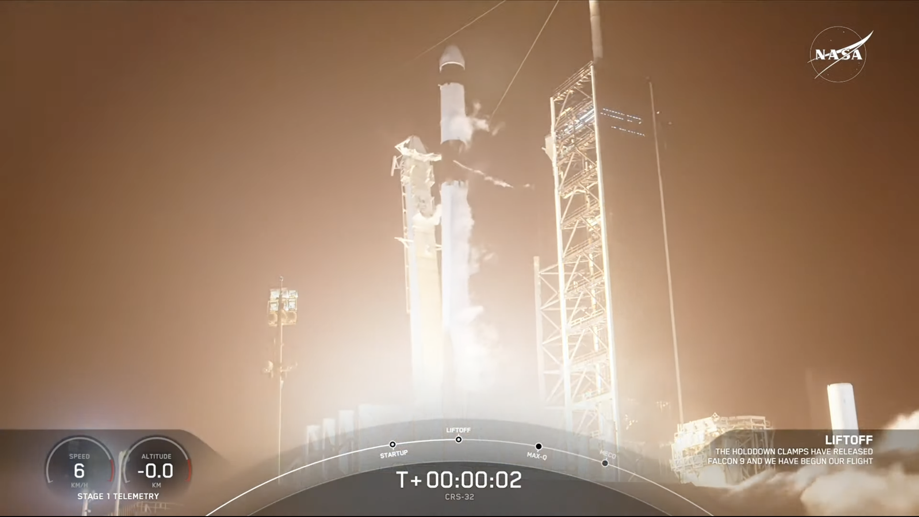 SpX-32打ち上げの様子(提供=NASA)