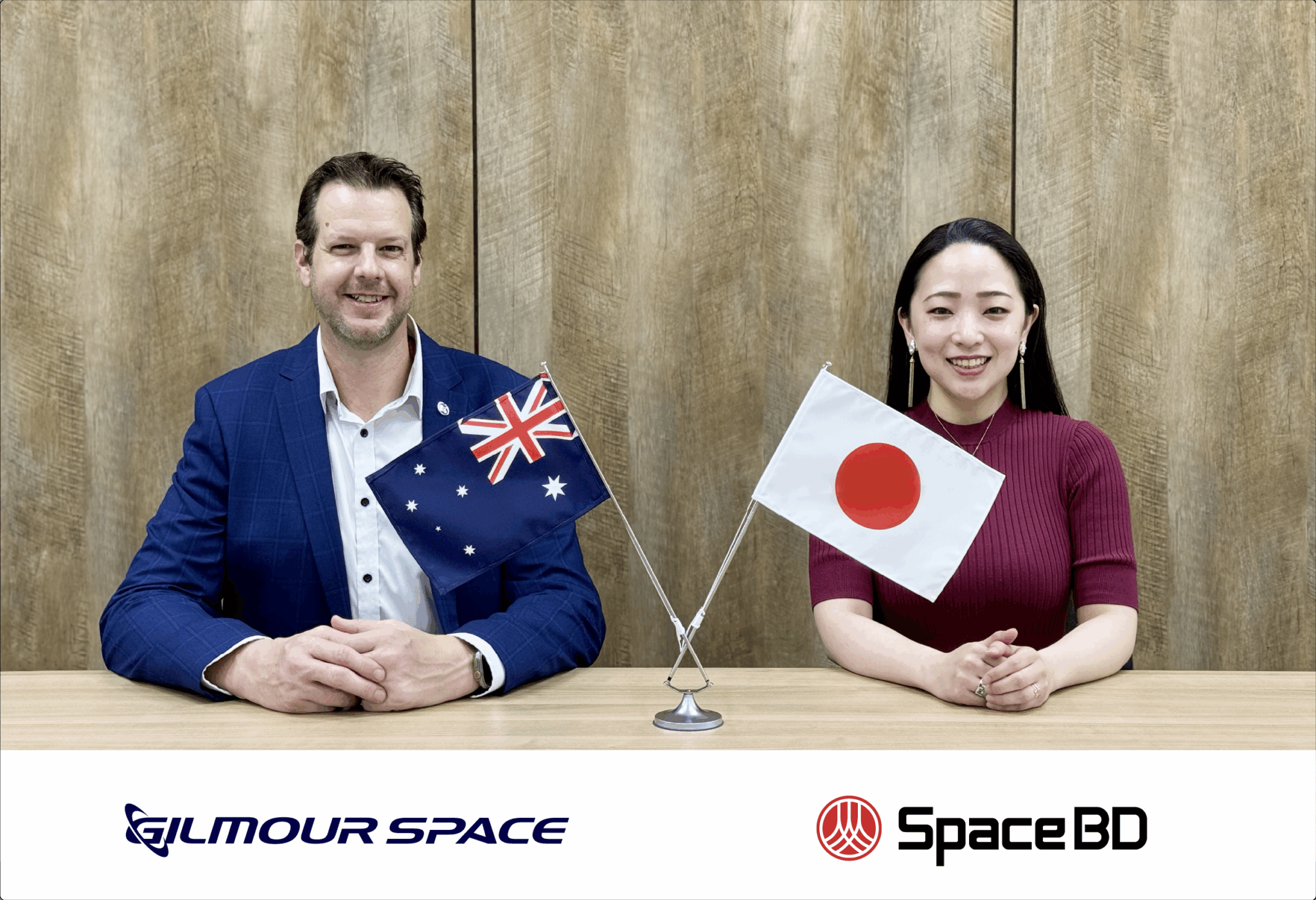 左:David Jervis (デイビッド・ジャービス)氏 / Gilmour Space 営業部門責任者
右:李 美亜 / Space BDローンチサービス事業ユニット 事業ユニット長
